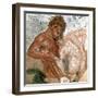 Mosaic of a Satyr and Nymph, House of Faun, Pompeii, Italy-null-Framed Giclee Print