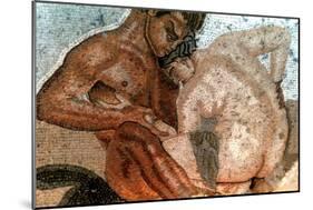 Mosaic of a Satyr and Nymph, House of Faun, Pompeii, Italy-null-Mounted Giclee Print