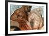 Mosaic of a Satyr and Nymph, House of Faun, Pompeii, Italy-null-Framed Premium Giclee Print