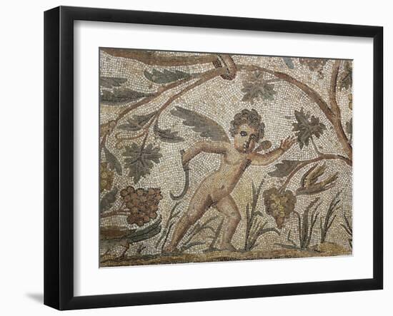 Mosaic of Cherubs Harvesting Wine, from Algeria-null-Framed Giclee Print