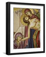 Mosaic of Christ's Death at the Church of the Holy Sepulchre, Jerusalem, Israel, Middle East-Godong-Framed Photographic Print