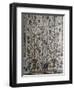 Mosaic of Craters, Vines and Millet Stalks, Theatrical Symbols, Uncovered in Oudna, Tunisia-null-Framed Giclee Print