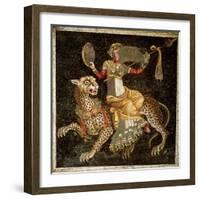 Mosaic of Dionysus Riding a Leopard circa 180 AD-null-Framed Giclee Print