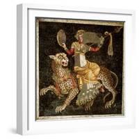 Mosaic of Dionysus Riding a Leopard circa 180 AD-null-Framed Giclee Print