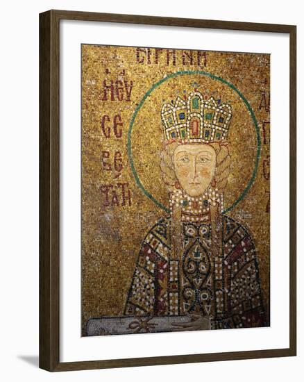 Mosaic of Empress Irene Holding a Scroll, Hagia Sophia, Istanbul, Turkey, Europe-Godong-Framed Photographic Print