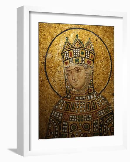 Mosaic of Empress Zoe, Hagia Sophia, Istanbul, Turkey, Europe-Godong-Framed Photographic Print