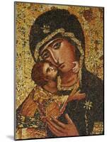 Mosaic of Greek Virgin, Annunciation Basilica, Nazareth, Galilee, Israel, Middle East-Godong-Mounted Photographic Print