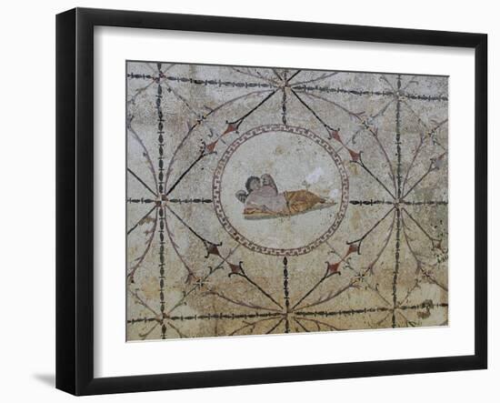 Mosaic of Hypnos, Greek God of Dreams, Risan, Kotor Bay, UNESCO World Heritage Site, Montenegro-Rolf Richardson-Framed Photographic Print