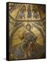 Mosaic of Jesus Christ in Baptistery of Duomo, Florence, Tuscany, Italy, Europe-Godong-Framed Stretched Canvas