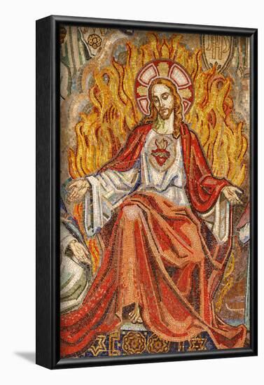 Mosaic of Jesus Christ, St. Claude la Colombiere Chapel, Paray-le-Monial, Saone-et-Loire, France-Godong-Framed Photographic Print