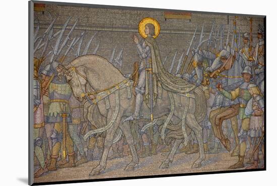 Mosaic of Joan of Arc uncovered in 1917, Fourviere Basilica, Lyon, Rhone, France-Godong-Mounted Photographic Print