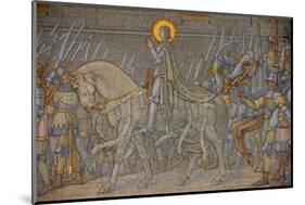 Mosaic of Joan of Arc uncovered in 1917, Fourviere Basilica, Lyon, Rhone, France-Godong-Mounted Photographic Print