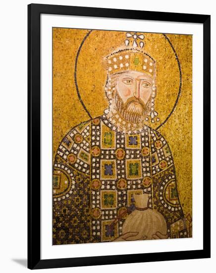 Mosaic of John the Baptist Inside Aya Sofya, Istanbul, Turkey-Gavin Hellier-Framed Photographic Print