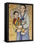 Mosaic of Korean Virgin, Annunciation Basilica, Nazareth, Galilee, Israel, Middle East-Godong-Framed Stretched Canvas