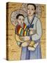 Mosaic of Korean Virgin, Annunciation Basilica, Nazareth, Galilee, Israel, Middle East-Godong-Stretched Canvas