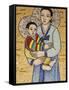 Mosaic of Korean Virgin, Annunciation Basilica, Nazareth, Galilee, Israel, Middle East-Godong-Framed Stretched Canvas