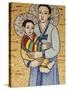 Mosaic of Korean Virgin, Annunciation Basilica, Nazareth, Galilee, Israel, Middle East-Godong-Stretched Canvas