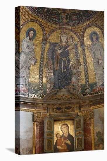 Mosaic of Mary and Jesus, Santa Francesca Romana Church, Rome, Lazio, Italy, Europe-Godong-Stretched Canvas