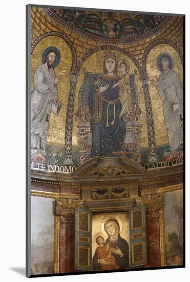 Mosaic of Mary and Jesus, Santa Francesca Romana Church, Rome, Lazio, Italy, Europe-Godong-Mounted Photographic Print