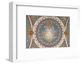 Mosaic of Mary, daughter of God, in Fourviere basilica, Lyon, Rhone, France-Godong-Framed Photographic Print