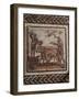 Mosaic of Rustic Calander Divided into 32 Squares, Depicting Plowing, from Saint-Romain-En-Gal-null-Framed Giclee Print