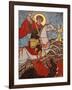 Mosaic of St. George Slaying the Dragon in St. George Coptic Orthodox Church, Cairo, Egypt-null-Framed Photographic Print