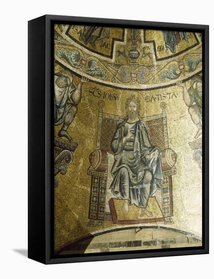 Mosaic of St John Baptist, 13th-14th Century, Vault of Apse, Baptistery of San Giovanni Battista-null-Framed Stretched Canvas