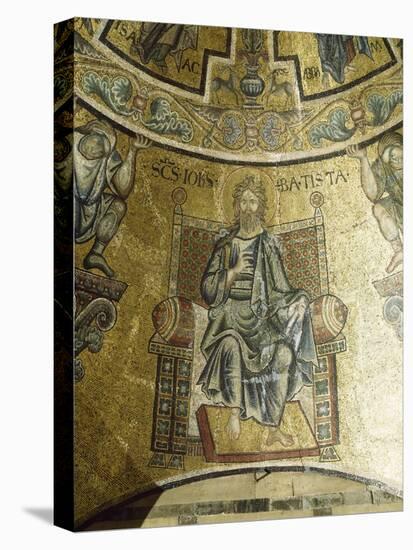 Mosaic of St John Baptist, 13th-14th Century, Vault of Apse, Baptistery of San Giovanni Battista-null-Stretched Canvas