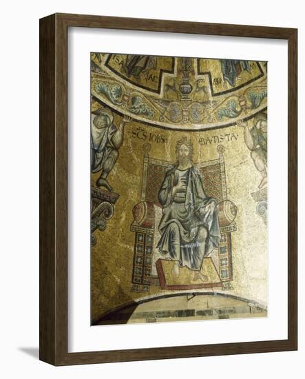 Mosaic of St John Baptist, 13th-14th Century, Vault of Apse, Baptistery of San Giovanni Battista-null-Framed Giclee Print