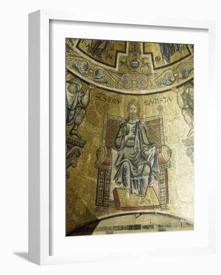 Mosaic of St John Baptist, 13th-14th Century, Vault of Apse, Baptistery of San Giovanni Battista-null-Framed Giclee Print