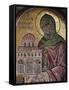 Mosaic of St. John, Monastery of St. John, Patmos, Dodecanese, Greek Islands, Greece, Europe-David Beatty-Framed Stretched Canvas