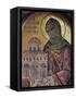 Mosaic of St. John, Monastery of St. John, Patmos, Dodecanese, Greek Islands, Greece, Europe-David Beatty-Framed Stretched Canvas