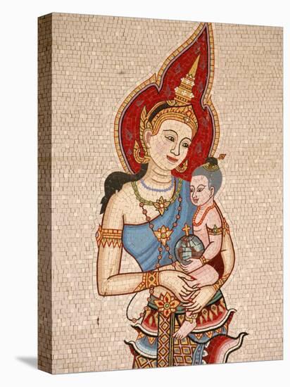 Mosaic of Thai Virgin, Annunciation Basilica, Nazareth, Galilee, Israel, Middle East-Godong-Stretched Canvas