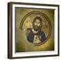 Mosaic of the Almighty, Pantocrator, in the Monastery of Daphni, Greece, Europe-Tony Gervis-Framed Photographic Print