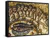 Mosaic of the Apostles and Fish-null-Framed Stretched Canvas