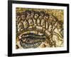 Mosaic of the Apostles and Fish-null-Framed Giclee Print