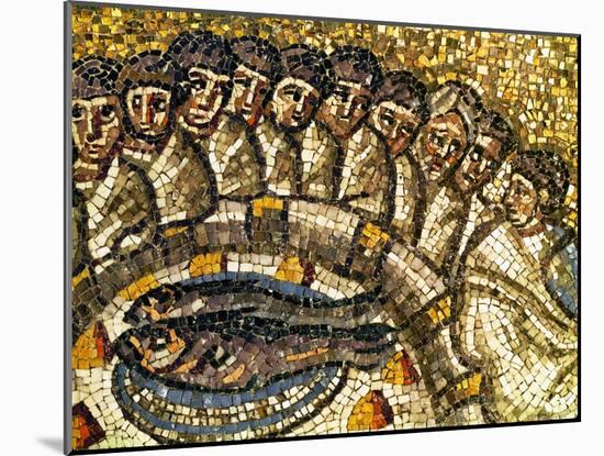Mosaic of the Apostles and Fish-null-Mounted Giclee Print
