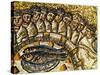 Mosaic of the Apostles and Fish-null-Stretched Canvas