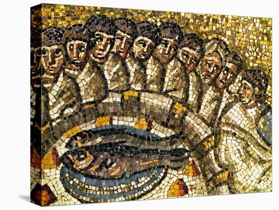 Mosaic of the Apostles and Fish-null-Stretched Canvas