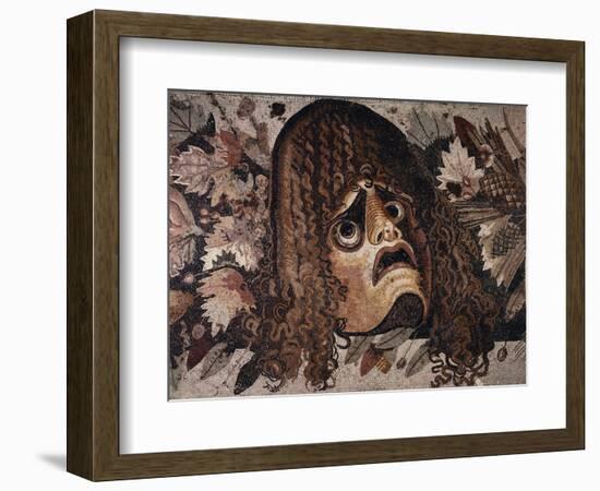 Mosaic of Tragic Mask from House of the Faun in Pompeii-Gustavo Tomsich-Framed Giclee Print