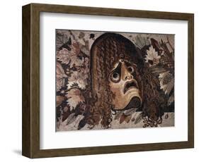 Mosaic of Tragic Mask from House of the Faun in Pompeii-Gustavo Tomsich-Framed Giclee Print