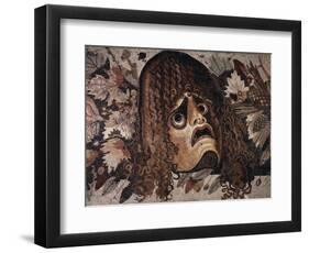 Mosaic of Tragic Mask from House of the Faun in Pompeii-Gustavo Tomsich-Framed Giclee Print