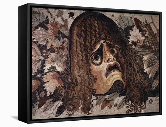 Mosaic of Tragic Mask from House of the Faun in Pompeii-Gustavo Tomsich-Framed Stretched Canvas