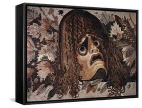 Mosaic of Tragic Mask from House of the Faun in Pompeii-Gustavo Tomsich-Framed Stretched Canvas