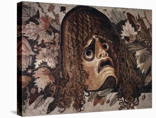 Mosaic of Tragic Mask from House of the Faun in Pompeii-Gustavo Tomsich-Stretched Canvas