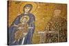 Mosaic of Virgin Mary and Infant Jesus Christ Found in the Hagia Sophia Museum-Simon Montgomery-Stretched Canvas