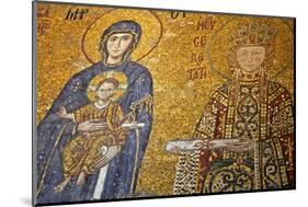 Mosaic of Virgin Mary and Infant Jesus Christ Found in the Hagia Sophia Museum-Simon Montgomery-Mounted Photographic Print