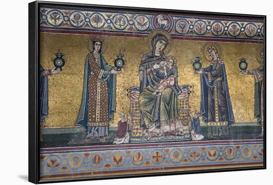 Mosaic on Facade of the Church of Santa Maria in Trastevere-Stuart Black-Framed Photographic Print