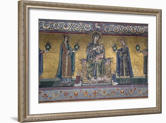 Mosaic on Facade of the Church of Santa Maria in Trastevere-Stuart Black-Framed Photographic Print