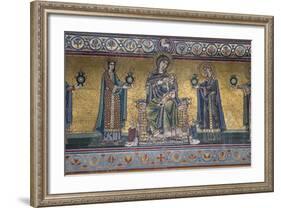 Mosaic on Facade of the Church of Santa Maria in Trastevere-Stuart Black-Framed Photographic Print